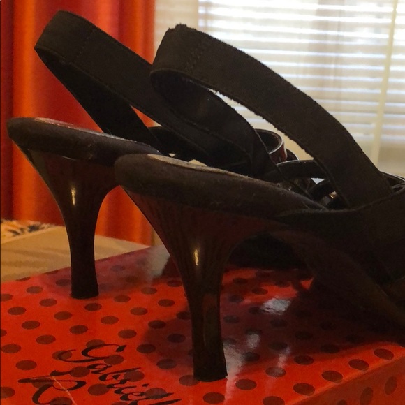 Black straps woman Open toe heels. - Picture 4 of 8